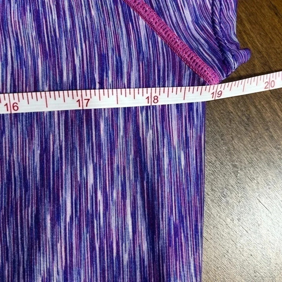 Athleta Purple Space Dye Athletic Top Size L - Picture 3 of 4